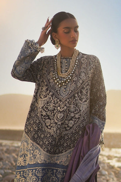 SANA SAFINAZ 3 Piece Unstitched Embroidered Panel (L) On Lawn Suit - L231-009B-CL