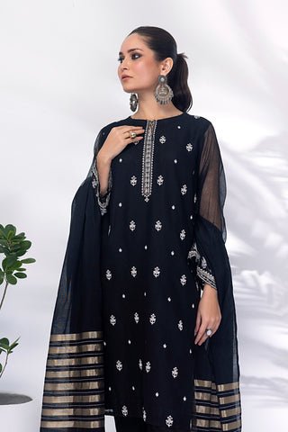 Lakhany 03 Piece Ready to wear Embroidered Khaddi net - LG-SK-0026