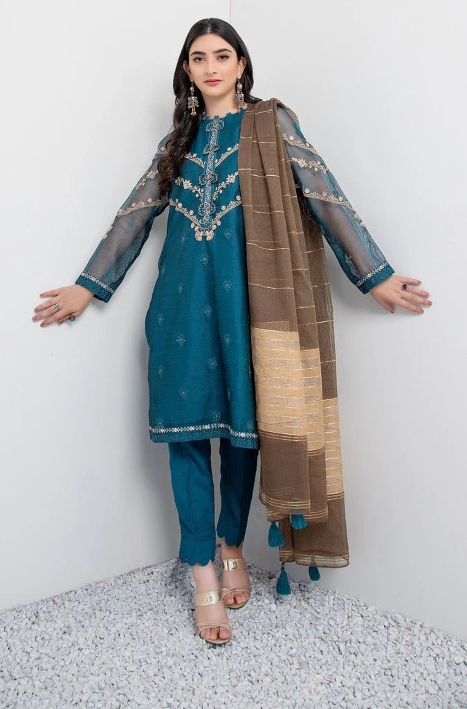 Ready To Wear Lakhani 3 Piece Embroidered Lawn  Suit LSM-2135