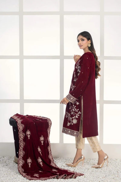Ready To Wear Lakhany 1 Piece Embroidered Velvet Shirt  LSM-2437