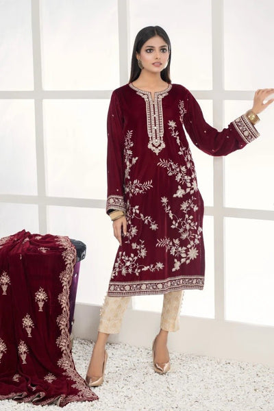 Ready To Wear Lakhany 1 Piece Embroidered Velvet Shirt  LSM-2437