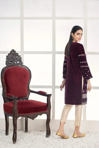 Ready To Wear Lakhany 1 Piece Embroidered Velvet Shirt LSM-2438