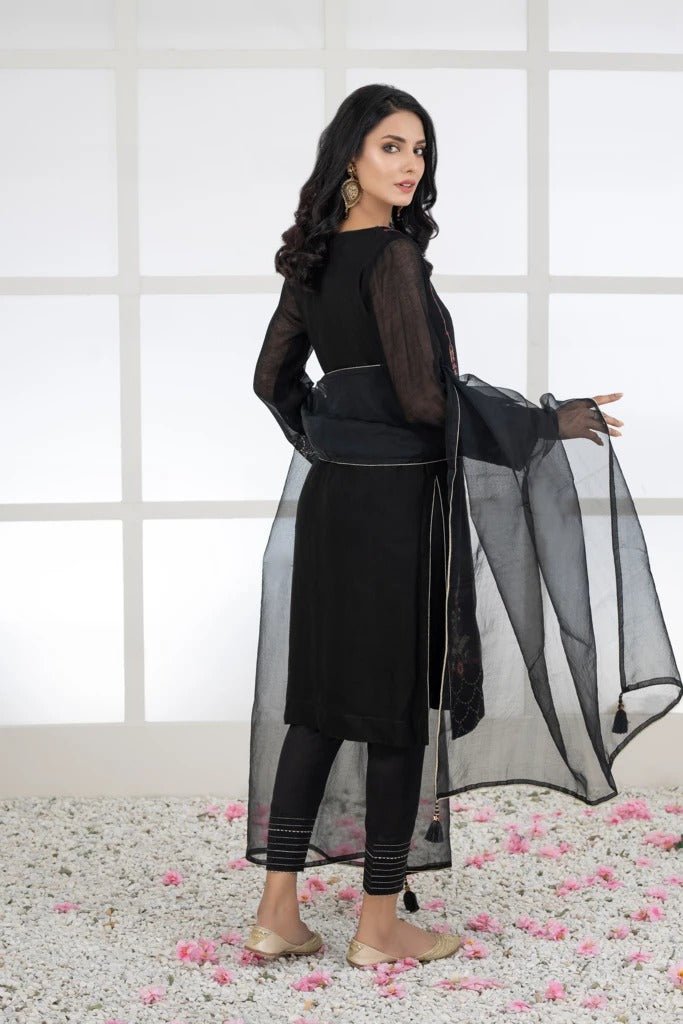 Ready To Wear Lakhany 03 Piece Embroidered Khaadi Net Suit LSM-2454