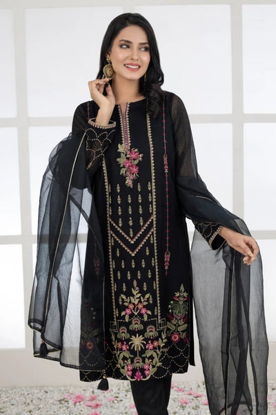 Ready To Wear Lakhany 03 Piece Embroidered Khaadi Net Suit LSM-2454
