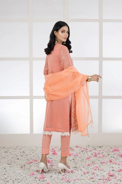 Ready To Wear Lakhany 03 Piece Embroidered Khaadi Net Suit LSM-2455