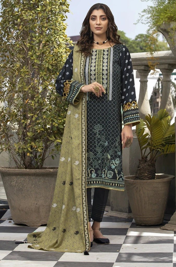 Ready To Wear Lakhany 3 Piece Embroidered Karandi Suit LSM-2535