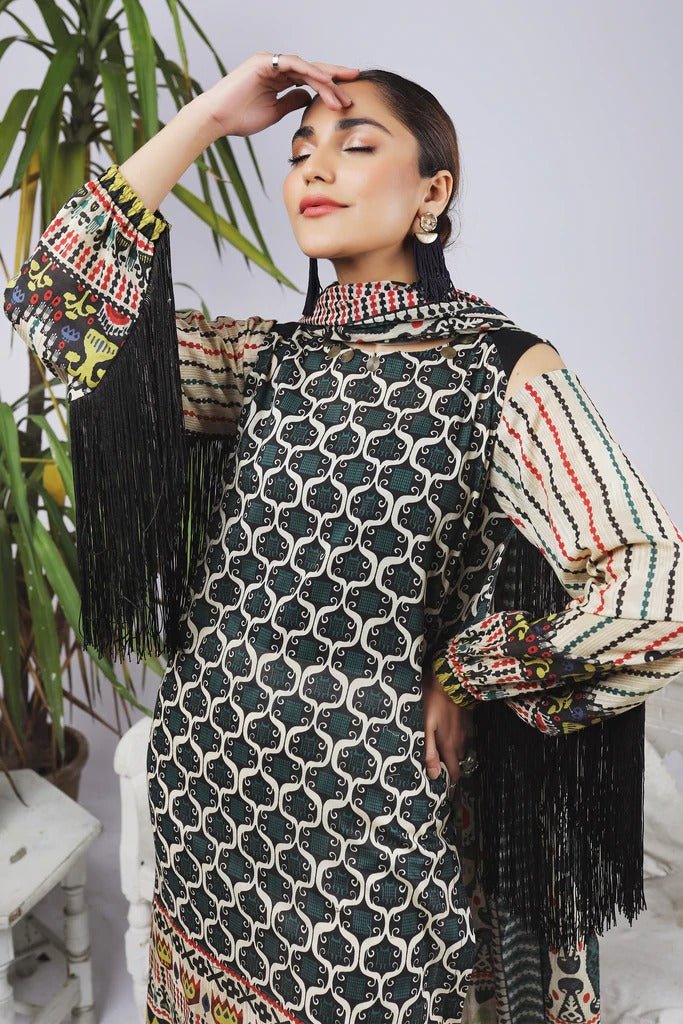 Ready To Wear Lakhany 03 Piece Digital Printed Lawn Suit - LSM-2579