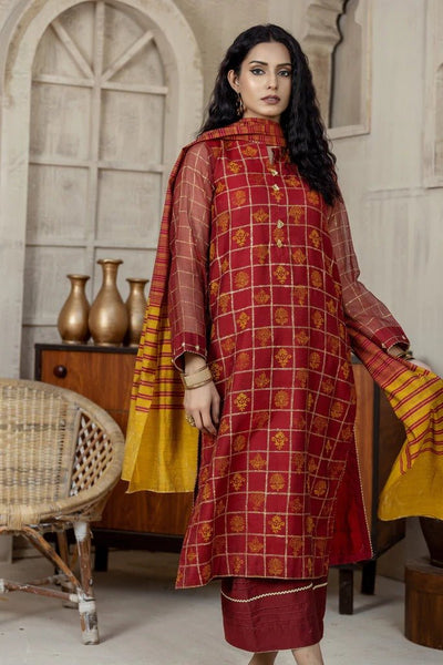 Ready To Wear Lakhany 03 Piece Khaddi Net Suit - LSM-2602