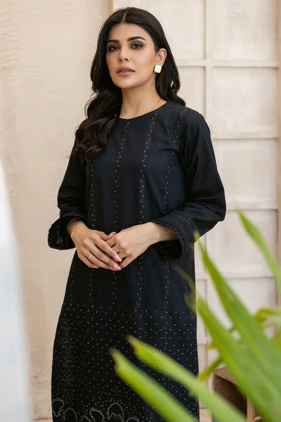 Ready To Wear Lakhany 01 Piece Black On Black Cambric Shirt - LSM-2638