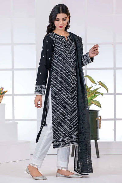 Lakhany 2 Piece Stitched Chikankari Embroidered Cambric Shirt and Organza Jacquard - LSM-2739