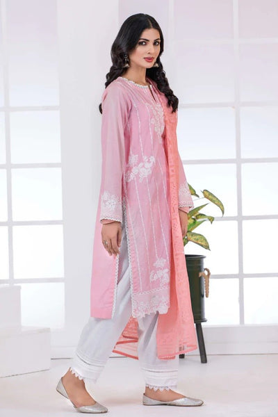 Lakhany 2 Piece Stitched Chikankari Embroidered Cambric Shirt and Organza Jacquard - LSM-2741