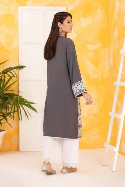 Lakhany 1 Piece Stitched Chikankari Embroidered Cambric Shirt - LSM-2746