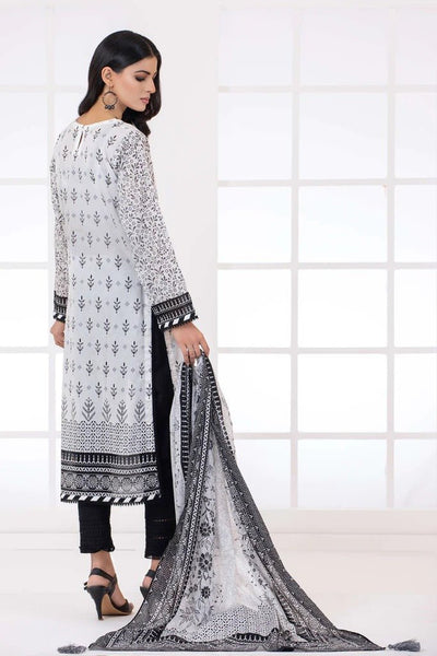 Lakhany 3 Piece Stitched Monochrome Printed Lawn Suit - LSM-2780
