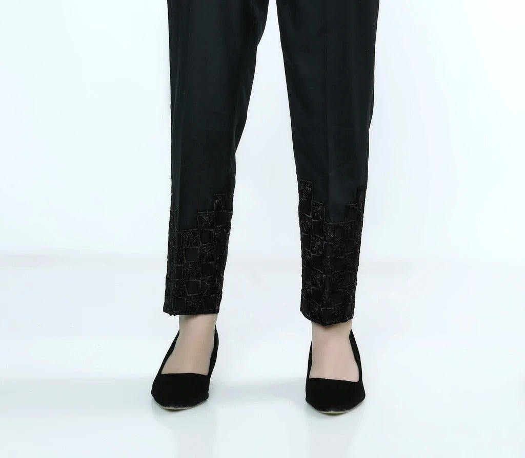 Lakhany 01 Piece Embroidered Stitched Trousers LSM-T-1599-Black