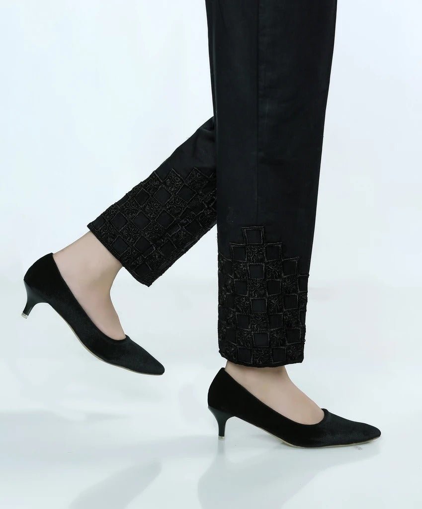 Lakhany 01 Piece Embroidered Stitched Trousers LSM-T-1599-Black