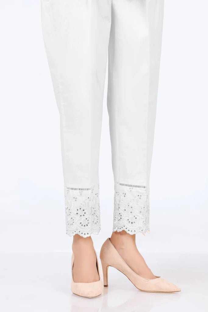 Lakhany 01 Piece Embroidered Stitched Bottoms LSM-T-2332 Off White