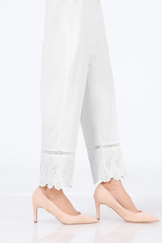 Lakhany 01 Piece Embroidered Stitched Bottoms LSM-T-2334 Off White