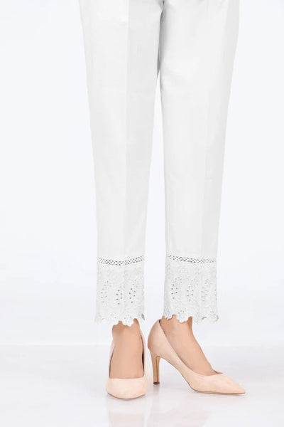 Lakhany 01 Piece Embroidered Stitched Bottoms LSM-T-2334 Off White