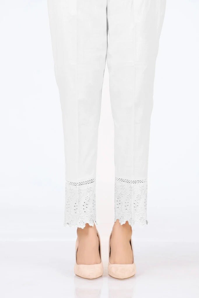 Lakhany 01 Piece Embroidered Stitched Bottoms LSM-T-2334 Off White