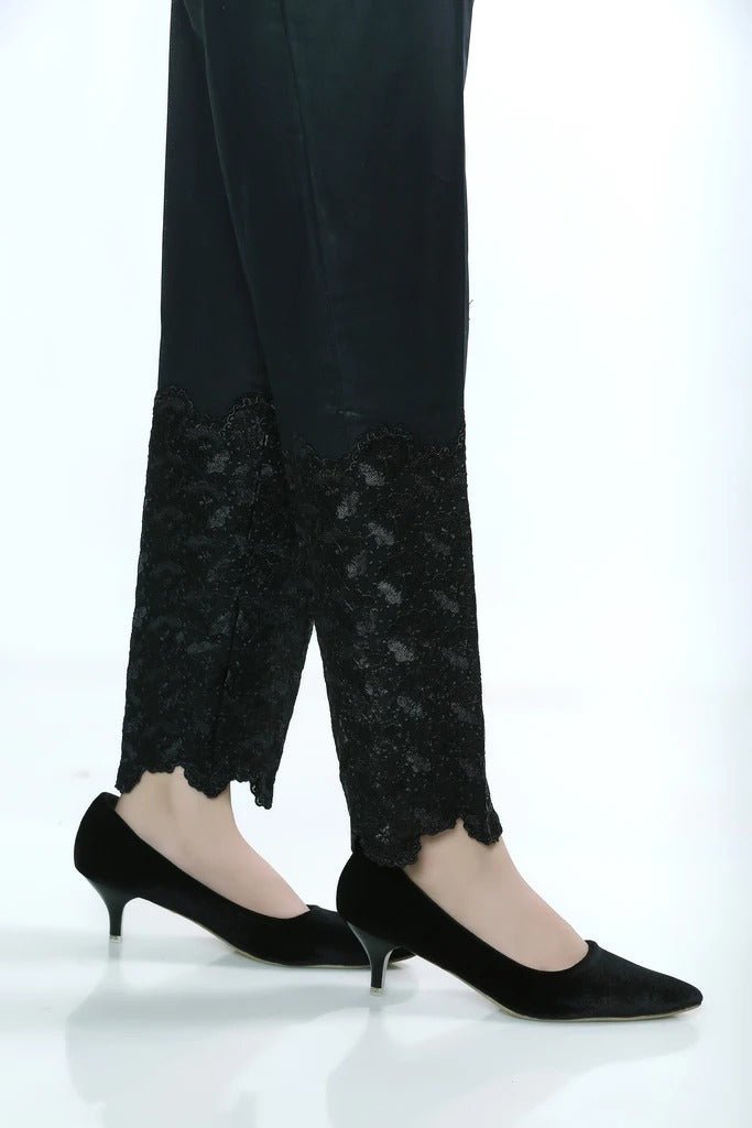 Lakhany 01 Piece Embroidered Stitched Trousers LSM-T-54-Black