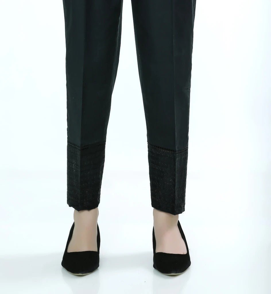 Lakhany 01 Piece Embroidered Stitched Trousers LSM-T-58-Black