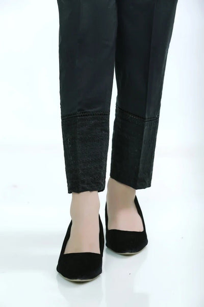 Lakhany 01 Piece Embroidered Stitched Trousers LSM-T-58-Black