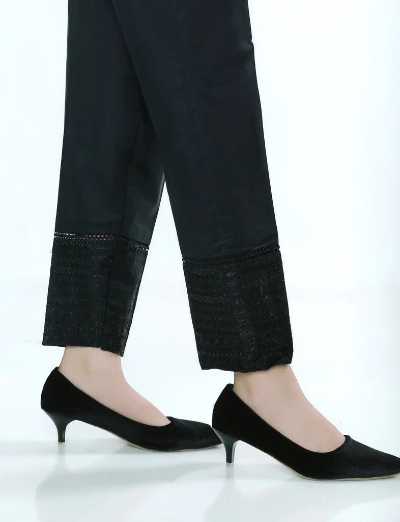 Lakhany 01 Piece Embroidered Stitched Trousers LSM-T-58-Black
