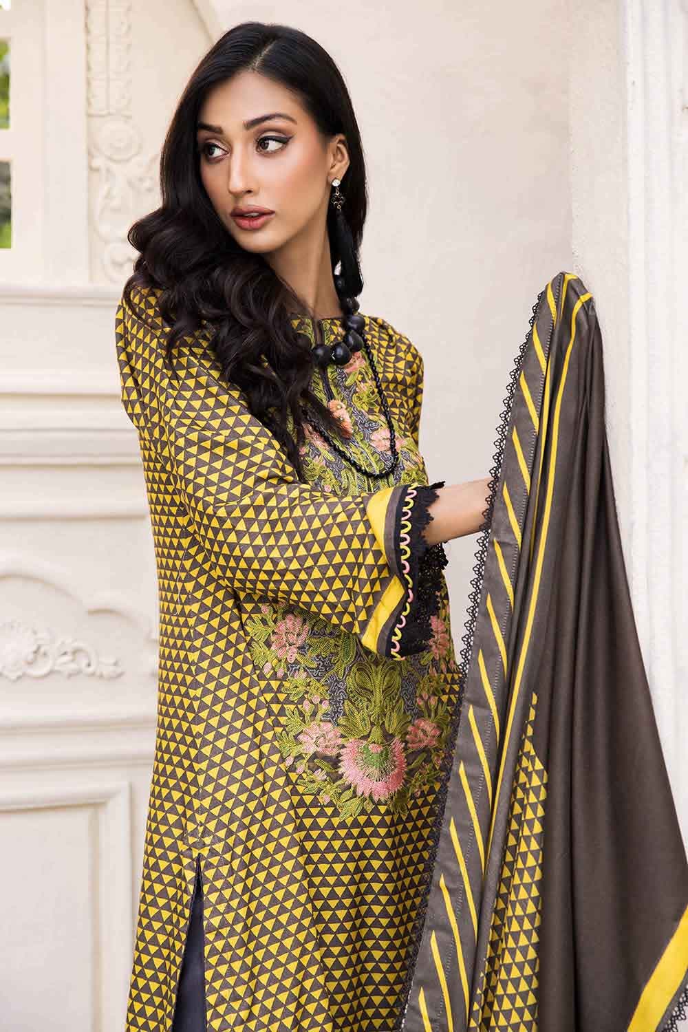 Gul Ahmed 3PC Linen Unstitched Digital Printed Suit LT-22013