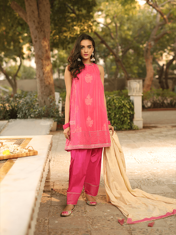 Lakhany Jacquard Embroidered Lawn spring collection 3pc Suit JC-2094