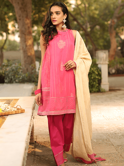 Lakhany Jacquard Embroidered Lawn spring collection 3pc Suit JC-2094