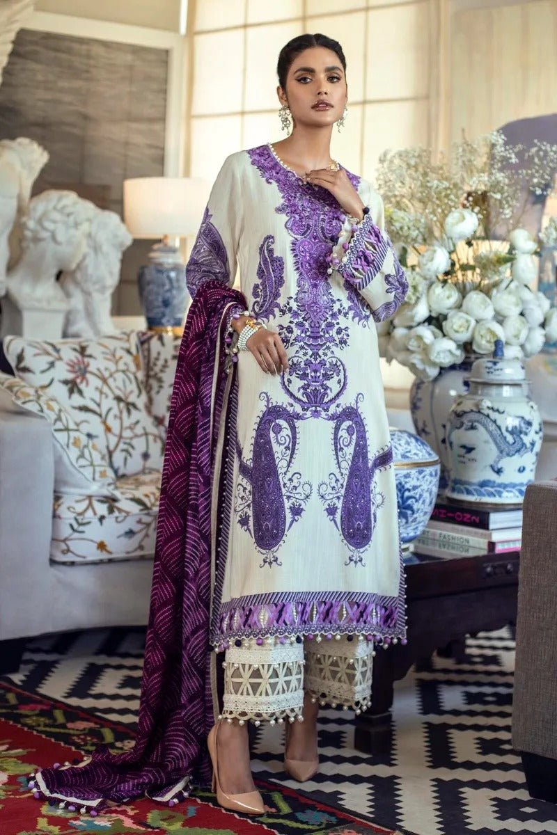SANA SAFINAZ 3 Piece Unstitched Muzlin Winter Suit M214-006A