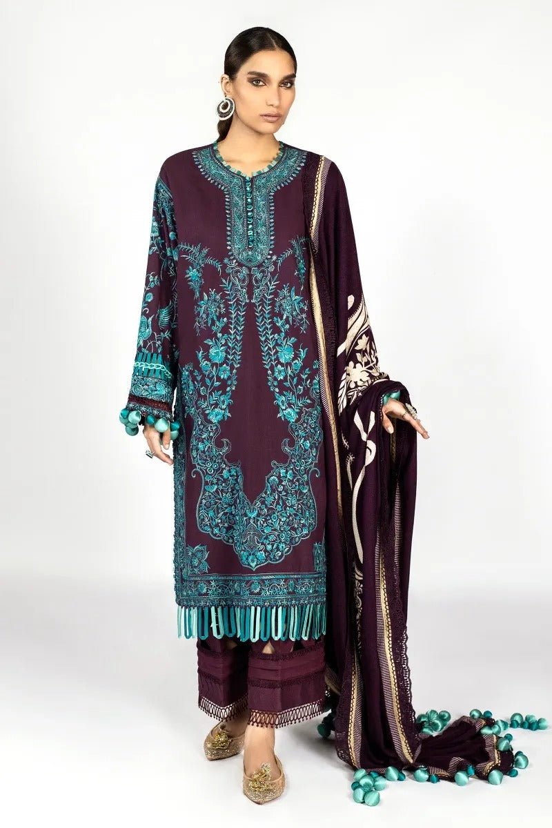 SANA SAFINAZ 3 Piece Unstitched Muzlin Winter Suit M214-011A