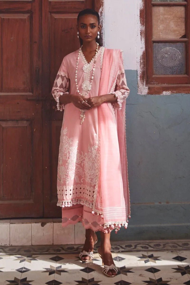 SANA SAFINAZ 3 Piece Unstitched Embroidered Printed Suit - M223-006B-CH