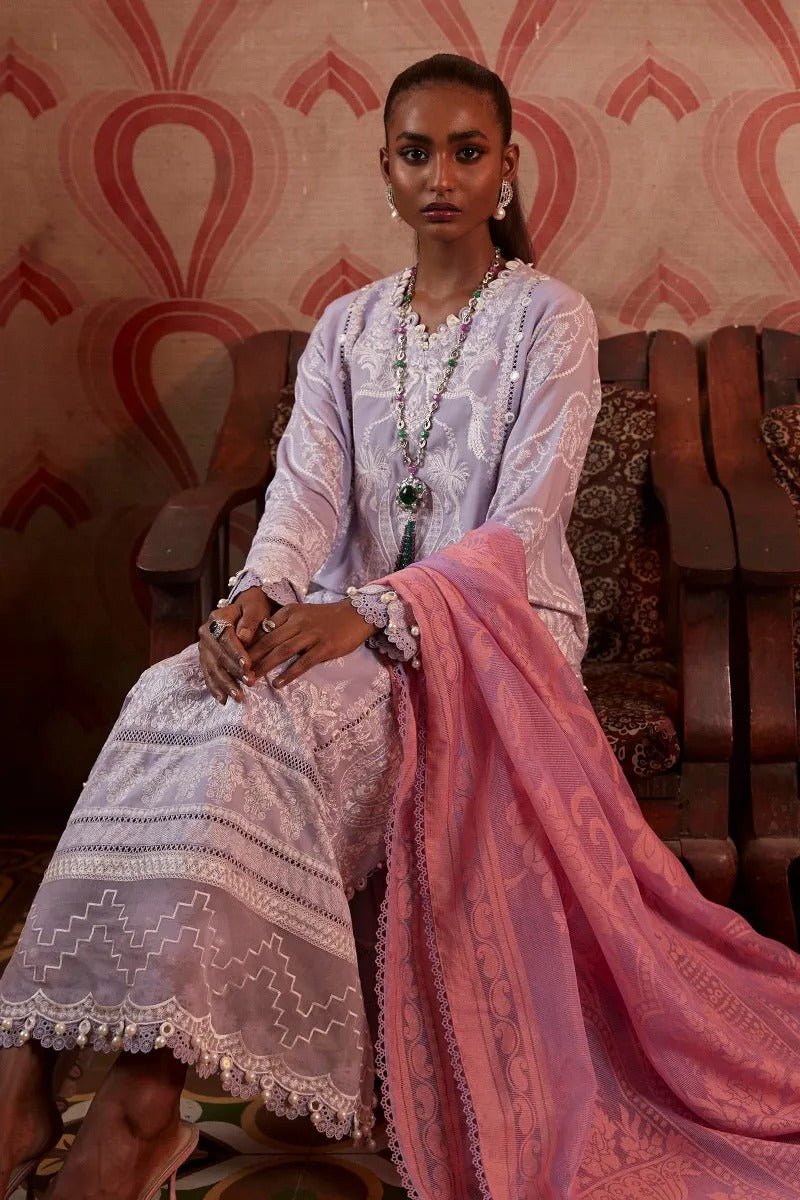 SANA SAFINAZ 3 Piece Unstitched Embroidered Printed Suit - M223-012A-CH