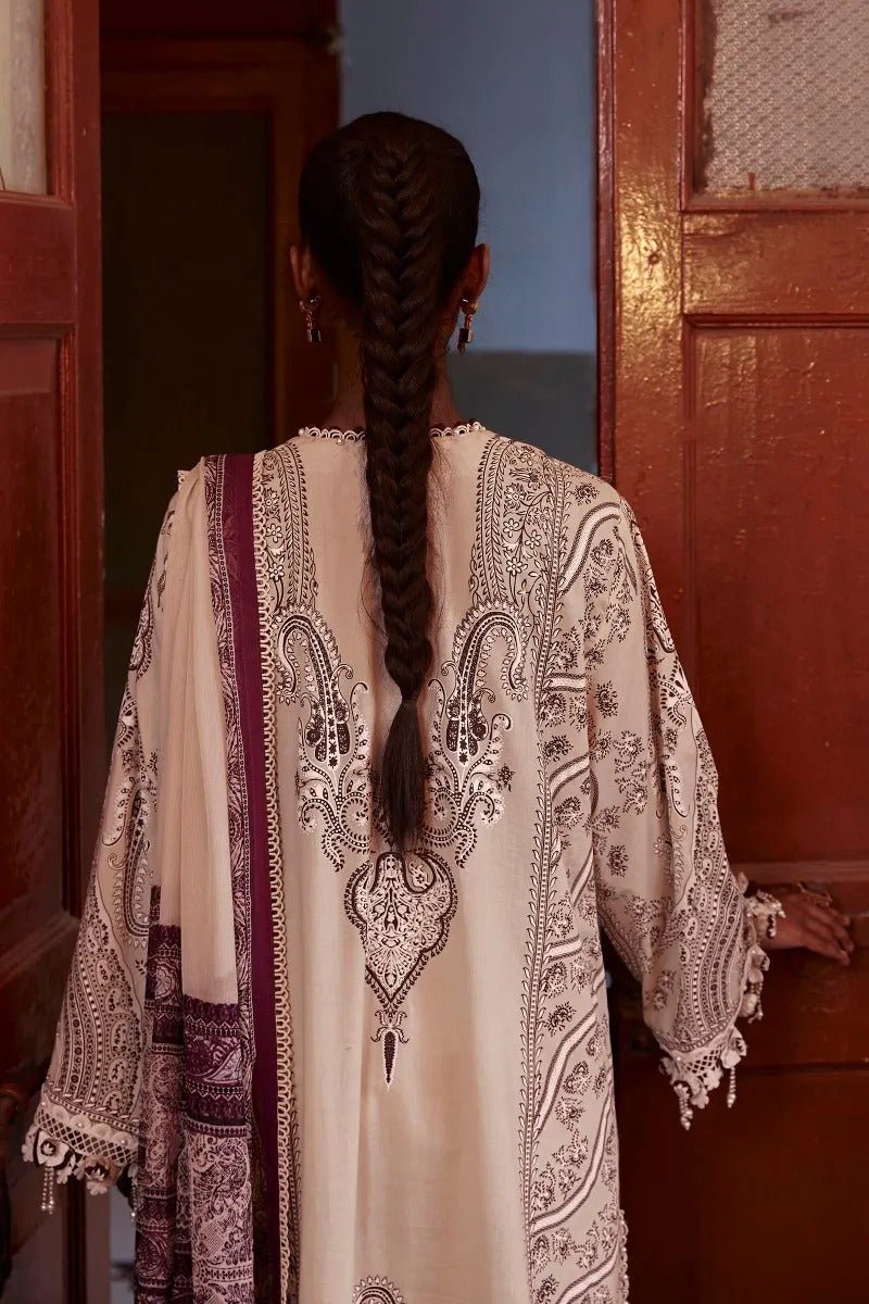 SANA SAFINAZ 3 Piece Unstitched Embroidered Printed Suit - M223-013B-CI