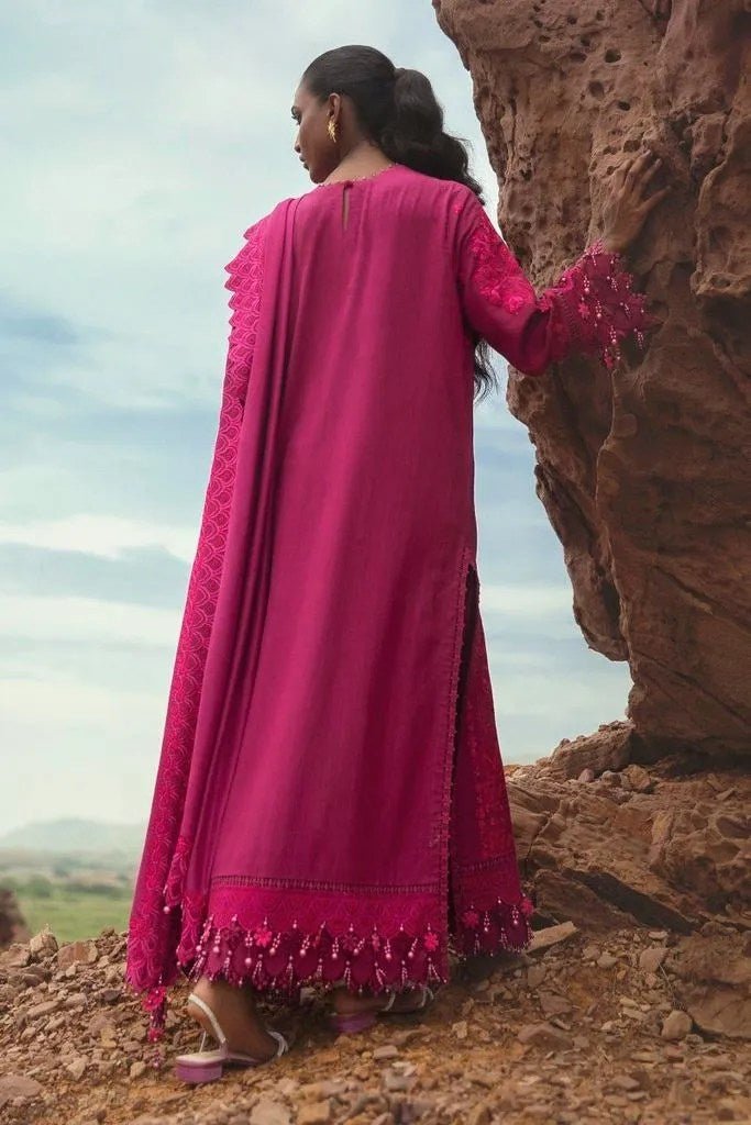 SANA SAFINAZ 3 Piece Unstitched Gold & Paste Printed Suit - M224-003A-CP