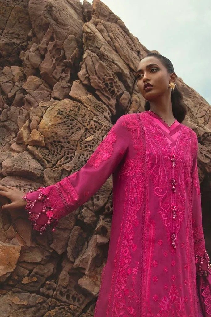 SANA SAFINAZ 3 Piece Unstitched Gold & Paste Printed Suit - M224-003A-CP