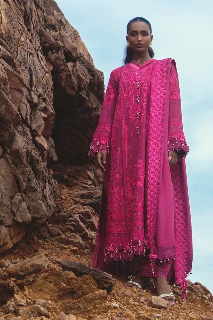 SANA SAFINAZ 3 Piece Unstitched Gold & Paste Printed Suit - M224-003A-CP