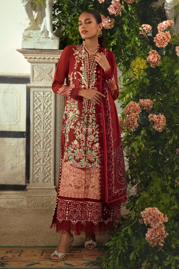 SANA SAFINAZ 3 Piece Unstitched Gold & Paste Printed Suit - M224-020A-CP