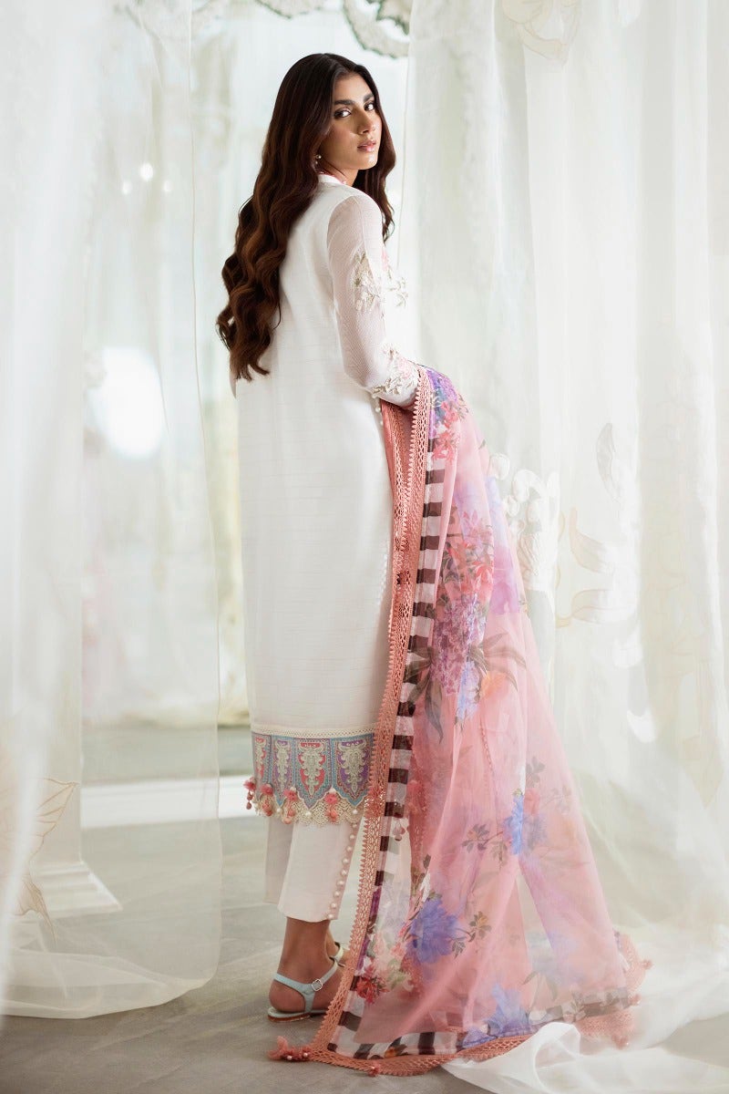 SANA SAFINAZ 3 Piece Unstitched Printed Embroidered Lawn Suit - M231-010B-CH