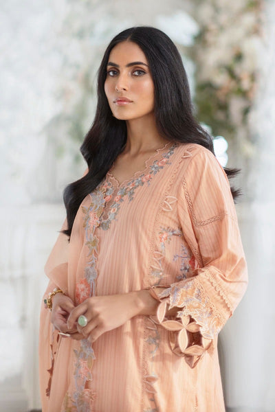 SANA SAFINAZ 3 Piece Unstitched Printed Embroidered Lawn Suit - M231-013B-CZ