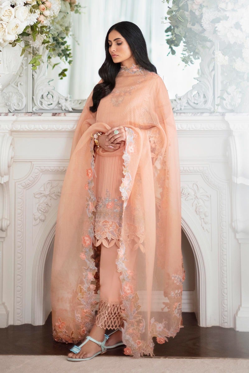 SANA SAFINAZ 3 Piece Unstitched Printed Embroidered Lawn Suit - M231-013B-CZ