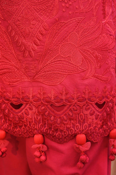 SANA SAFINAZ 3 Piece Unstitched Printed Embroidered Lawn Suit - M231-014B-CJ