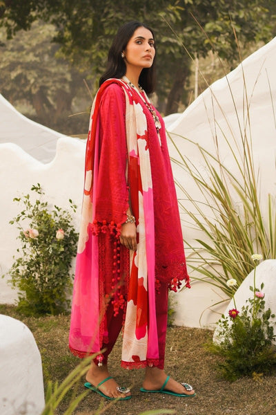 SANA SAFINAZ 3 Piece Unstitched Printed Embroidered Lawn Suit - M231-014B-CJ