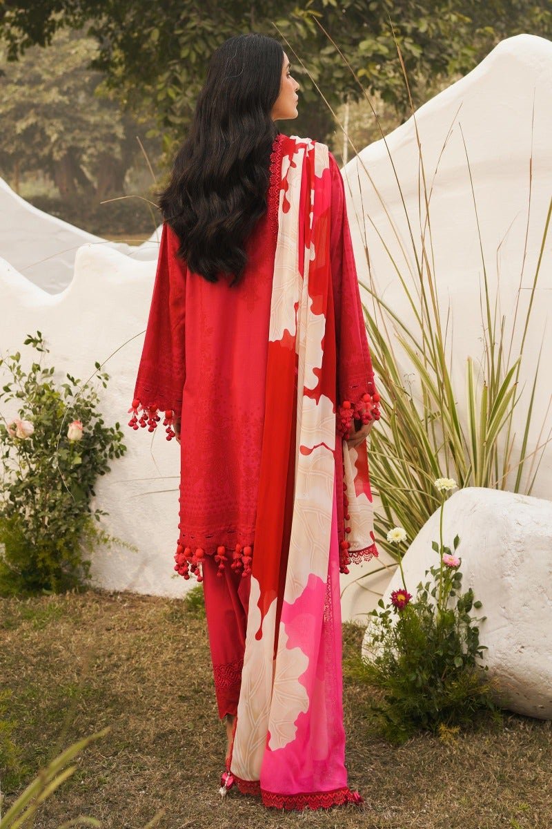 SANA SAFINAZ 3 Piece Unstitched Printed Embroidered Lawn Suit - M231-014B-CJ