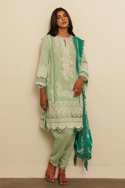 SANA SAFINAZ 3 Piece Unstitched Printed Embroidered Lawn Suit - M231-020A-CJ
