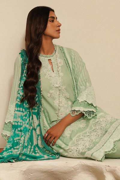 SANA SAFINAZ 3 Piece Unstitched Printed Embroidered Lawn Suit - M231-020A-CJ