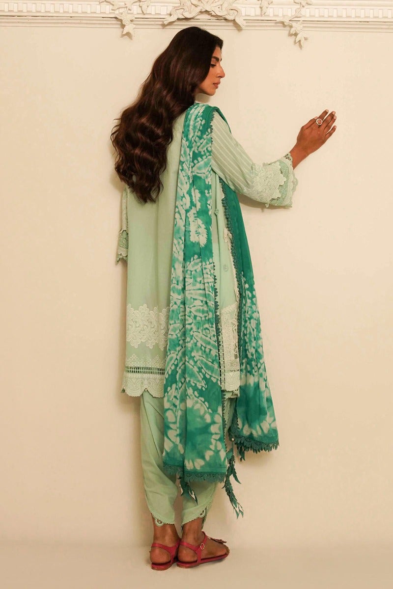 SANA SAFINAZ 3 Piece Unstitched Printed Embroidered Lawn Suit - M231-020A-CJ