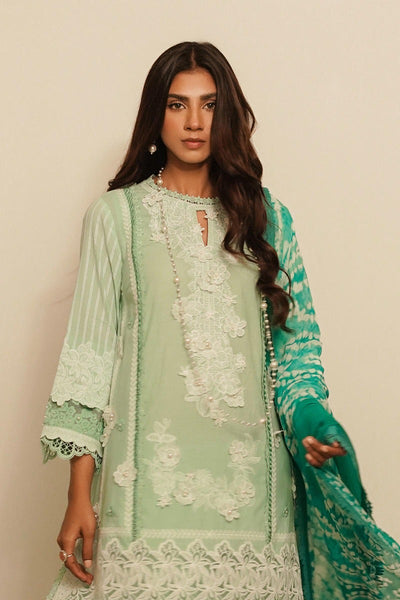 SANA SAFINAZ 3 Piece Unstitched Printed Embroidered Lawn Suit - M231-020A-CJ