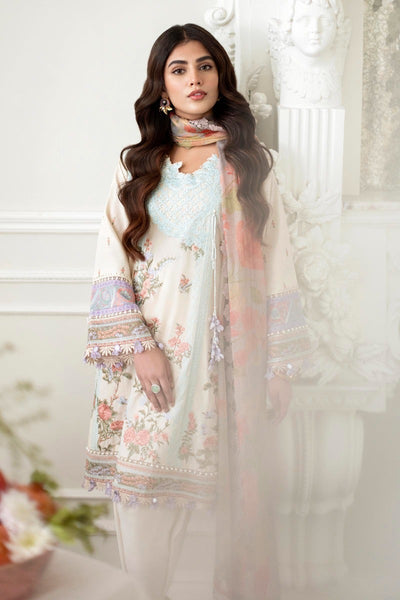 SANA SAFINAZ 3 Piece Unstitched Printed Embroidered Lawn Suit - M231-024A-CT